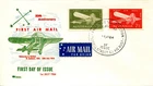 1964 50th Anniversary of the First Airmail in Australia - Royal FDC Green/Red
