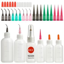Precision Tip Applicator Bottle, Mini Glue Squeeze Bottle with Brush Tip for ...