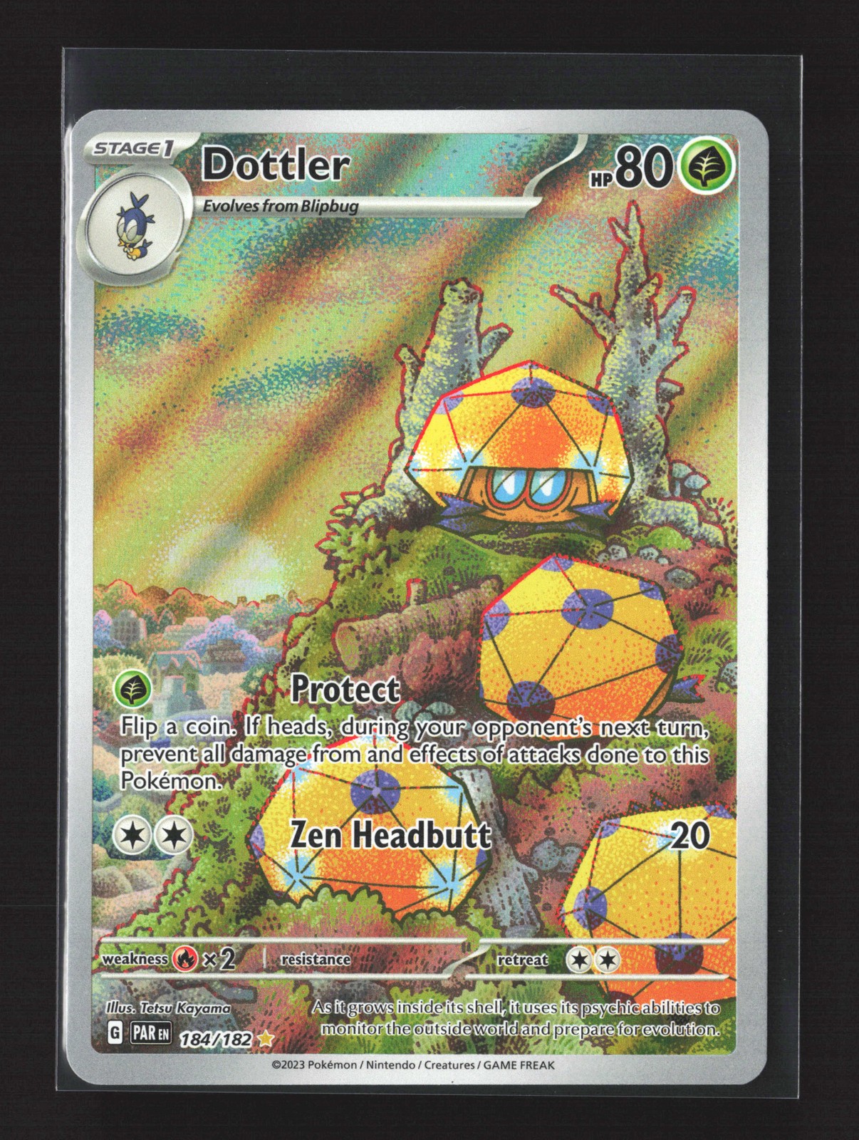 Pokemon SV04: Paradox Rift #184/182 Holo Dottler