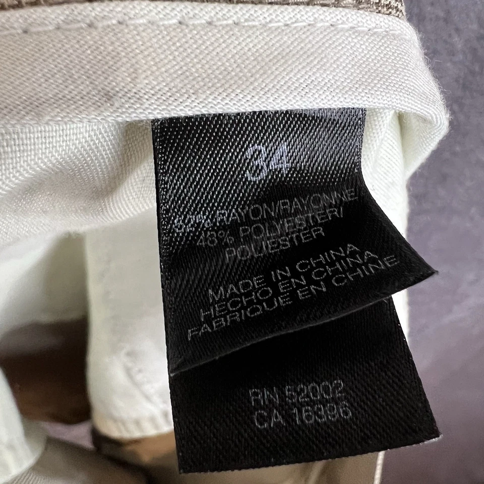 Pantalones cortos de golf para hombre Claiborne suaves plisados delanteros talla 34Wx9L Foto 4 de 4