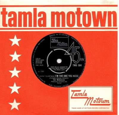 Miracles (The):Come 'round here I'm the one you need/Save me:UK Tamla Motown:196