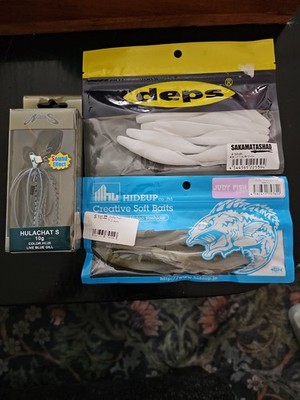 Jdm Lot - Deps, Nories, Hideup - Chatterbait/soft Bait Lot Of 3 Items- Brand New