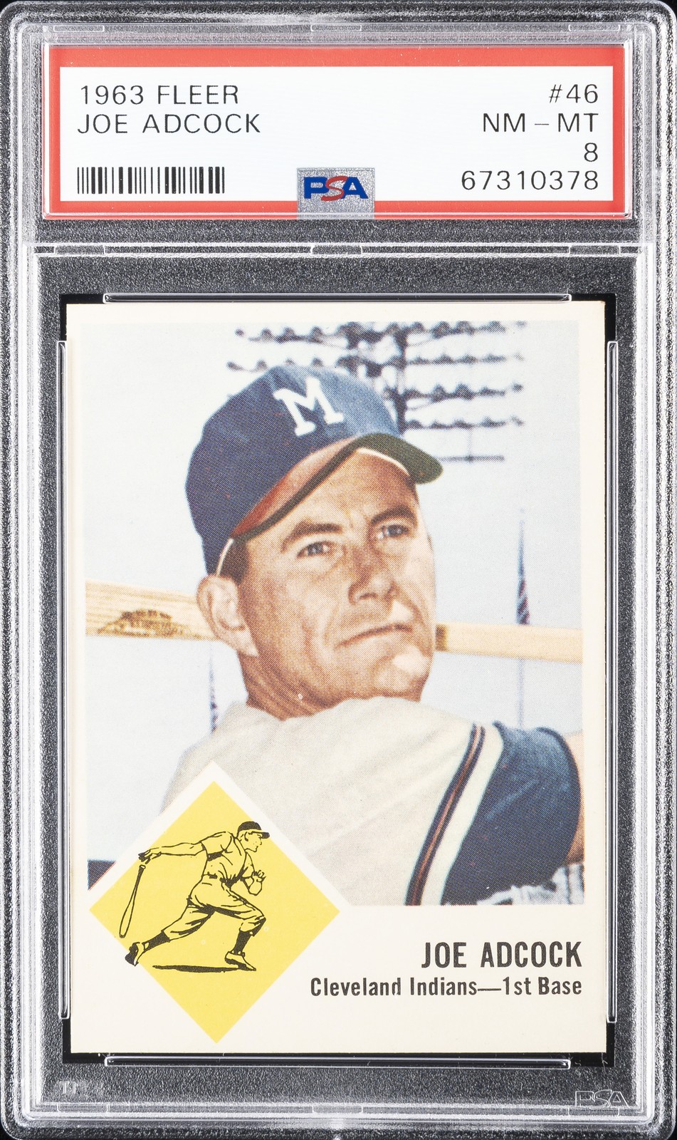 1963 FLEER #46 JOE ADCOCK PSA 8
