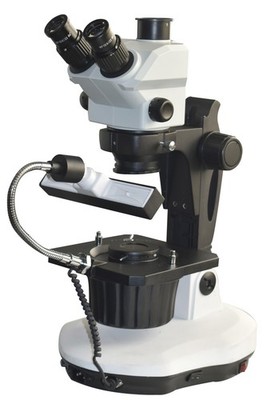 Gem Testing Darkfield Microscope Stereo | Dual Illumination Gem Clamp GIA Stand