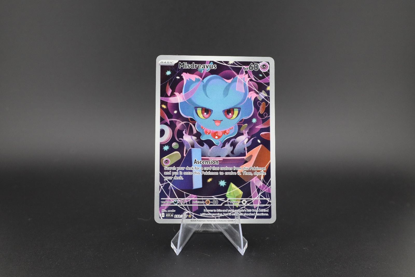 Misdreavus 233/217 Illustration Rare Ascended Heroes Pokemon Holo Near Mint