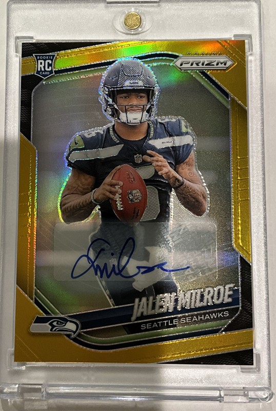 2025 Panini Prizm Jalen Mirror Gold Auto /10 Rc Seahawks