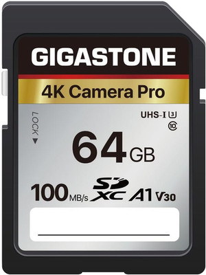 【5-Years Data Recovery】  64GB SD Card, 4K Camera Pro, UHS-I A1 V30 SDXC Memory C