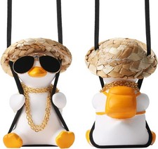 Cool Swinging Duck Car Hanging Ornament Cute Car Decor Rear View Mirror Accessor