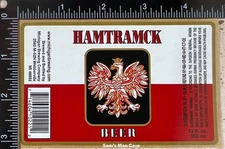 Michigan Brewing Hamtramck Sticker Beer Label - MICHIGAN