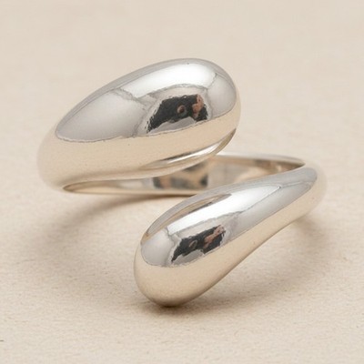 Schlichter stilvoller Sterling Silber Ring massiv 925 echte handarbeit