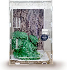 Jumping Spider Enclosure, 12X8X6 Inch Large Acrylic Terrarium Reptile Enclosure