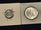 1967 Canadian Centennial Dime And Half Dollar
