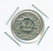 Schweizer Franken, 1/2 Franken von 1945, Silber