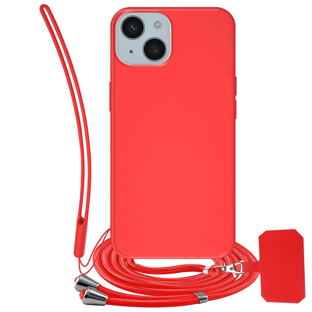 Coque silicone pour iPhone 15 Plus Jaym Rouge finition haut de gamme