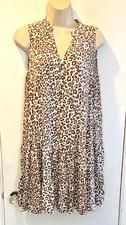 Nine West Large Leopard Print Sleeveless Dress 26-066-1