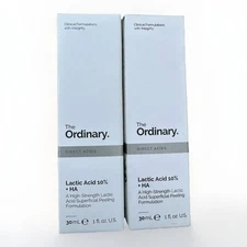 2x The Ordinary Lactic Acid 10% + HA 30ml Each New in Box | USA Seller