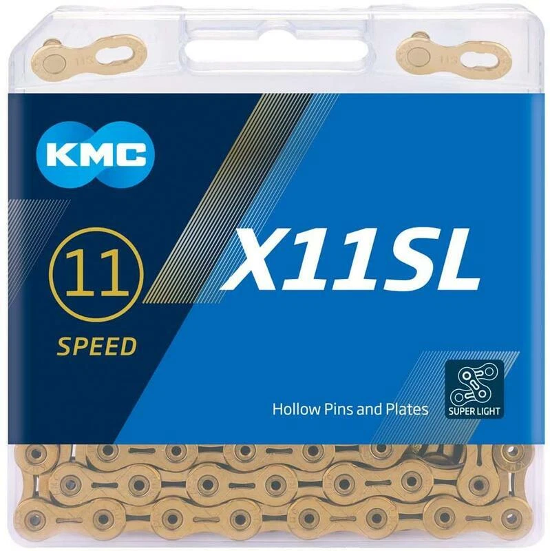 New KMC X11 SL X11SL Chain 118 link with Missing Link Gold eBay