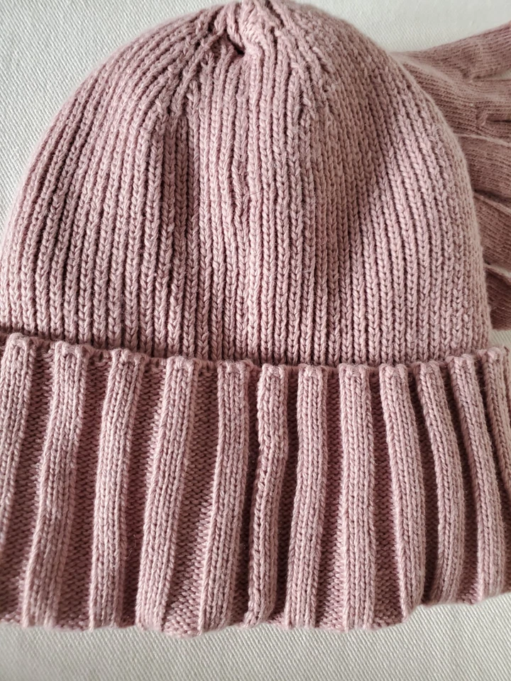 Conjunto de chapéu e luvas Reebok para meninas rosa 3-7 - Imagem 4 de 4