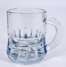 Vintage FEDERAL SHOT GLASS Mini JIGGER BEER MUG SHAPE W/ Handle BARWARE Man Cave