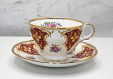 Vintage Adderley Lawley England Tea Cup Teacup & Saucer Pink Rose