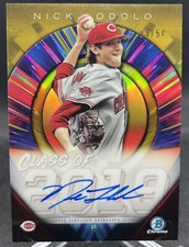 2019 Bowman Draft Chrome Nick Lodolo AUTO #3/50 Gold Refractor Class of 2019