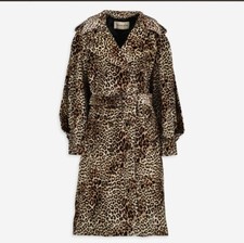 Stylish Alexandre Vauthier Tan & Black Leopard Pattern Trench Coat Limited
