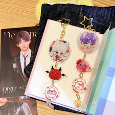 Love and deepspace Keychain Acrylic Q Version Keyring Bag Pendant Cosplay Anime