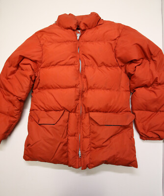 Vintage Holubar Boulder Co. Goose Down Jacket Mens Small Orange Missing Hood