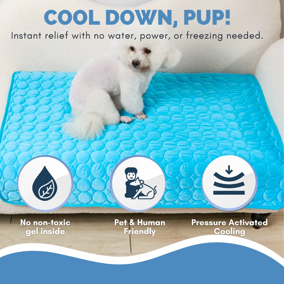 XL Pet Dog Cat Cooling Mat Bed Summer Cool Mat For Dog Cat Pad Bed Mattress UK - Image 4 of 4