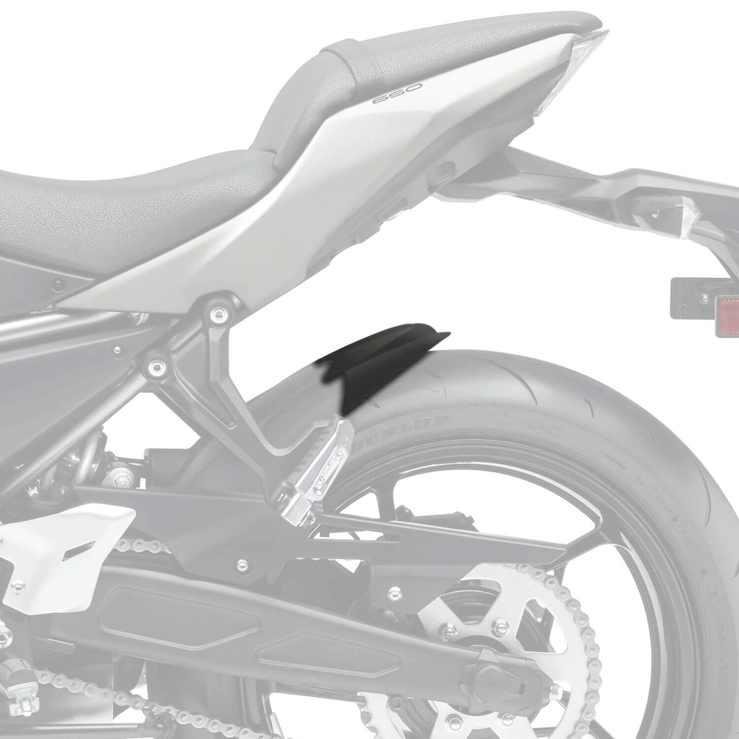 073877 Hugger Extension for Kawasaki Z650 17-24, Z650RS 21-24, Ninja 650 17-24