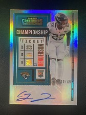 CJ HENDERSON 2020 Panini Contenders Rookie Championship Ticket Auto #30/49
