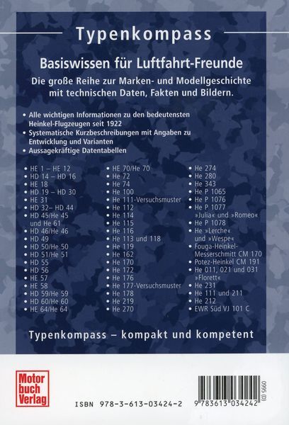 Thumbnail - Heinkel - Flugzeug Typenkompass Ab 1922 / Manfred Griehl