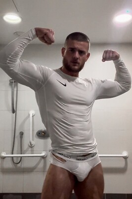 [M070]  Male Model Showing Off Body To Viewer Fine Art Hunky Physique
