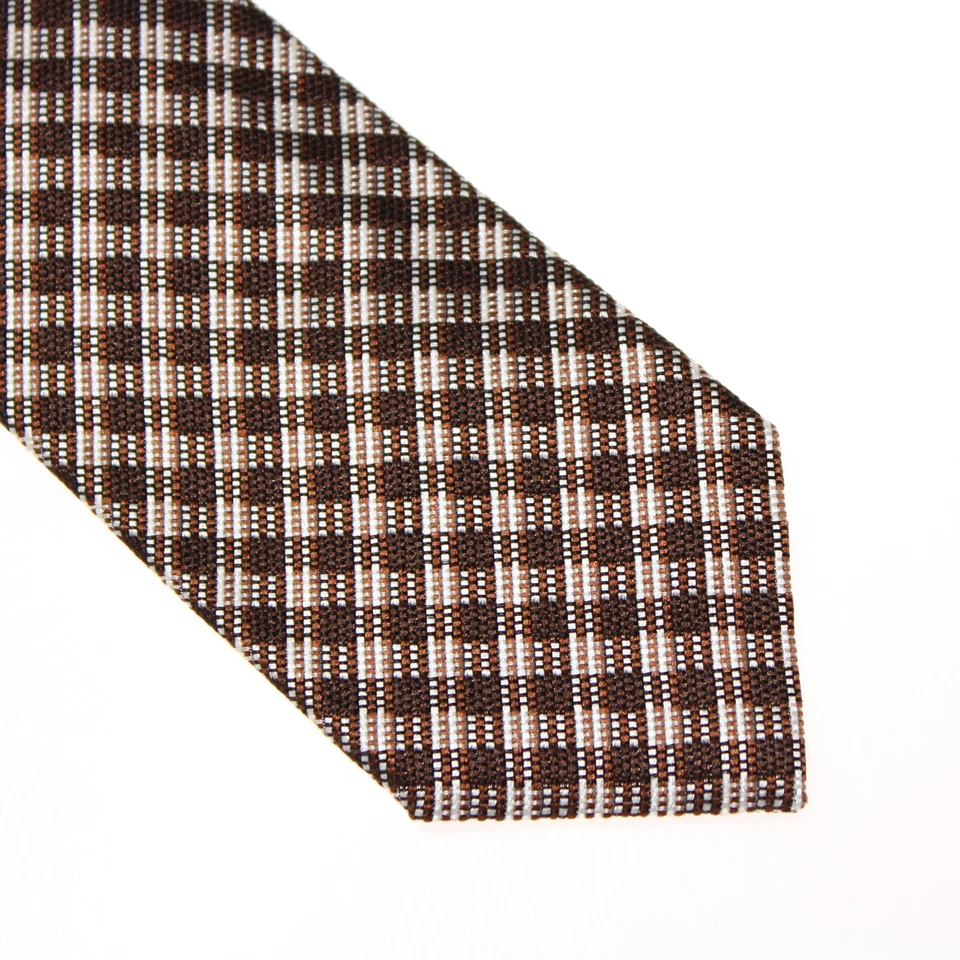 Tom Ford NWT Neck Tie in Shades of Brown/White/Black 100% Silk Made in Italy - Image 2 of 4