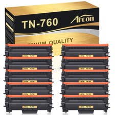 10x TN760 Toner Cartridge Compatible With Brother TN730 MFC-L2710DW HL-L2395DW