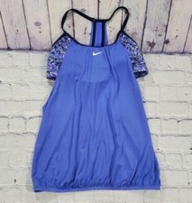 Nike Pixel Party Layered Tankini Top Lilac Black NESSA270 584 WOMENS SIZE S