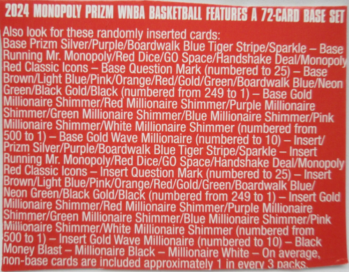 2024 Prizm MONOPOLY WNBA Blaster Box CAITLIN CLARK & Great Inserts! - Picture 3 of 4