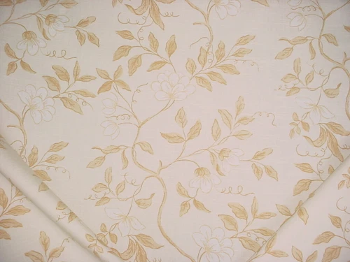 17-1/2Y GP & J Baker PP50345 Opera Trail Honey Printed Linen Upholstery Fabric - product listing photo