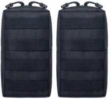 2Pack Tactical Molle Pouches Compact EDC Waist Pack Gear Gadget Organizer Black