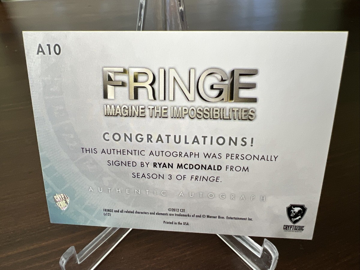 Fringe Ryan McDonald Brandon Fayette 2012 Cryptozoic Autograph
