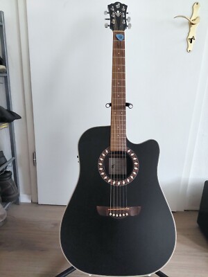 Westerngitarre Harley Benton HB Custom Line CLD-10SCE BKS - 1a Zustand