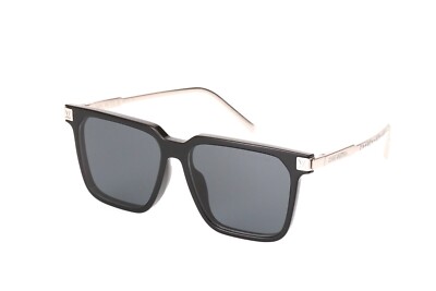 LOUIS VUITTON Men's LV Rise Square Sunglasses Z1667E BLACK/SILVER