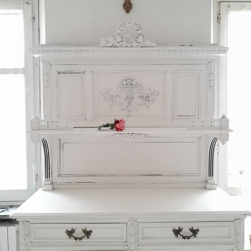 Credenza con piattaia liberty laccata bianca eBay