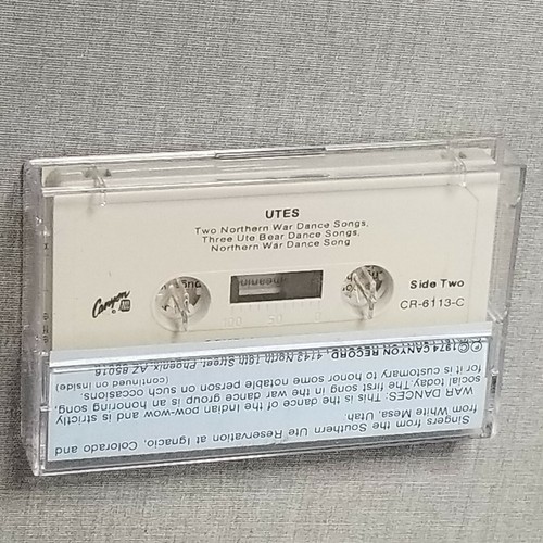 Utes Traditional Ute Songs Cassette 1974 Canyon Records War Dance Songs Native - Picture 2 of 4