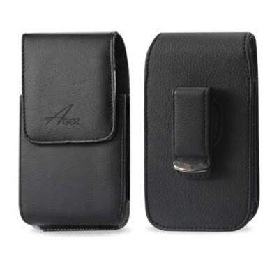 AGOZ Vertical Leather Case Swivel Belt Clip Pouch Holster for Motorola Phones