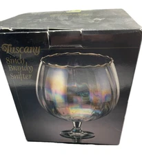 Florentine Collection Tuscany Brandy Sniffer 38oz Iridescent Hand Blown Mexico