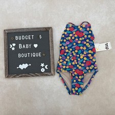 NWT TEA COLLECTION Cross Back One Piece Swim Suit Caribbean Cherry Size 3 3T