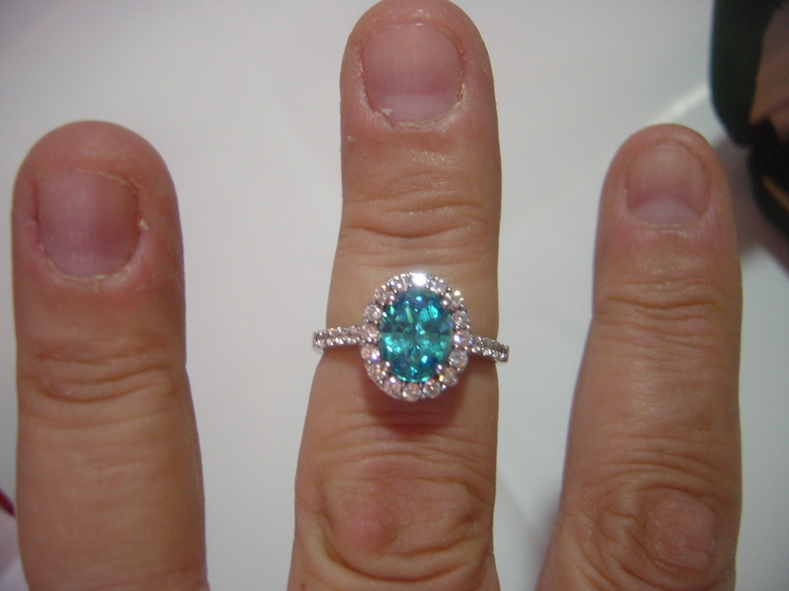 SUPERB BEAUTIFUL SOLID SILVER-RING-BRILLIANT DIAM… - image 6