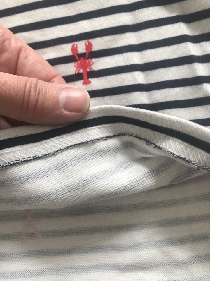 Joules Lobster Striped Breton Top, Long Sleeves, Size 14 eBay