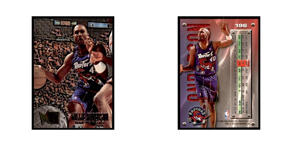 1995 Fleer Metal Willie Anderson Basketball Cards #196 - Image 3 of 3
